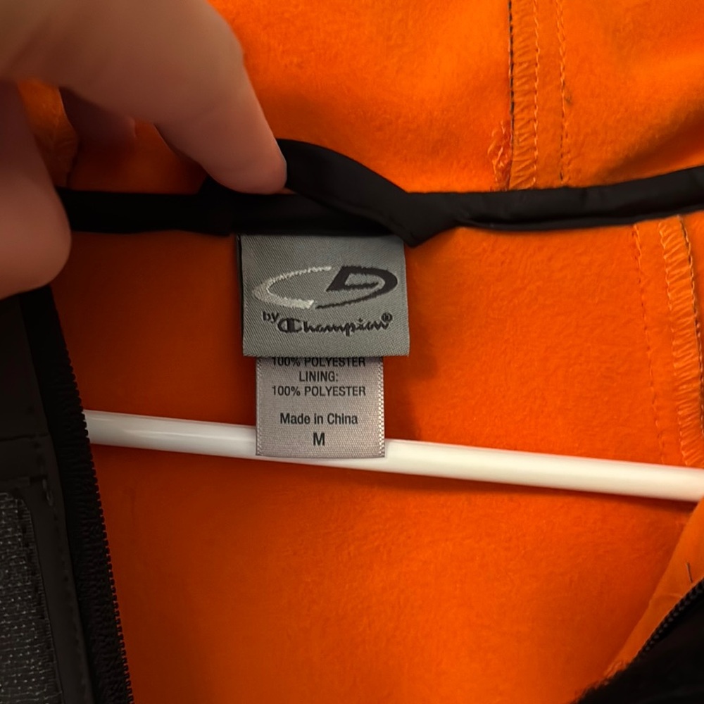 Champion Performance Jacket Gray Orange Weather-Resistant - Picture 2 of 3
